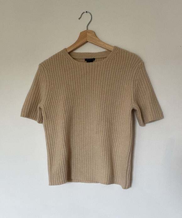 Theory Sweaters - Theory Women's Ribbed Knit Short Sleeve Crewneck Sweater